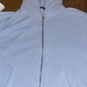 BRANDY MELVILLE VINTAGE women’s blue zip-up hoodie